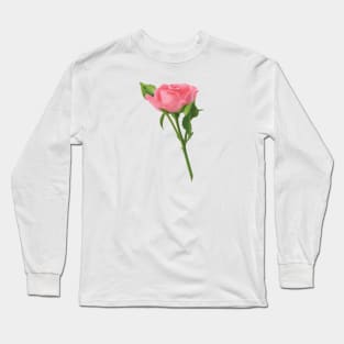 Pink Rose Long Sleeve T-Shirt